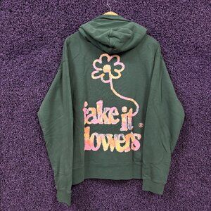 Beabadoobee Fake it Flowers Album Oversized Zip-Up Hoodie M